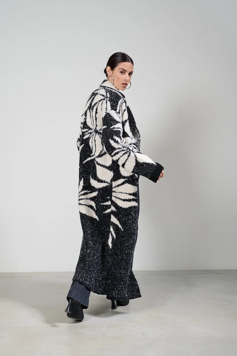 Cardigan in maglia jacquard