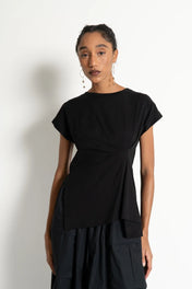 Blusa con drappeggio