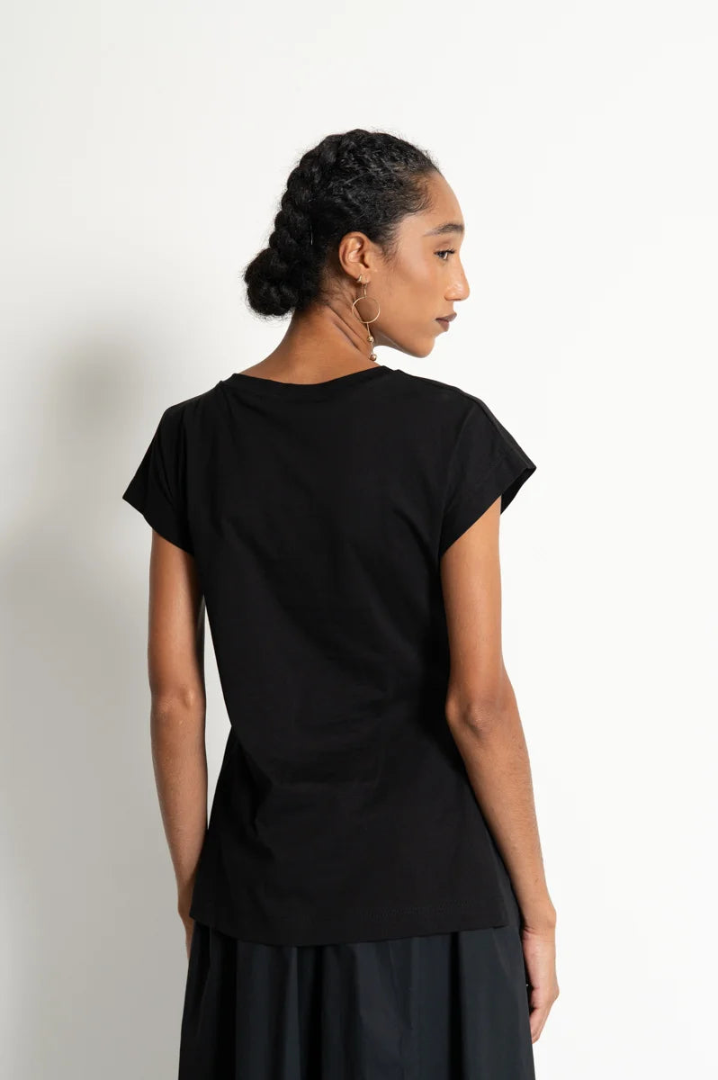 Blusa con drappeggio