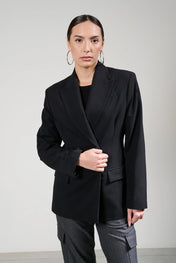 Blazer doppiopetto con spalle over