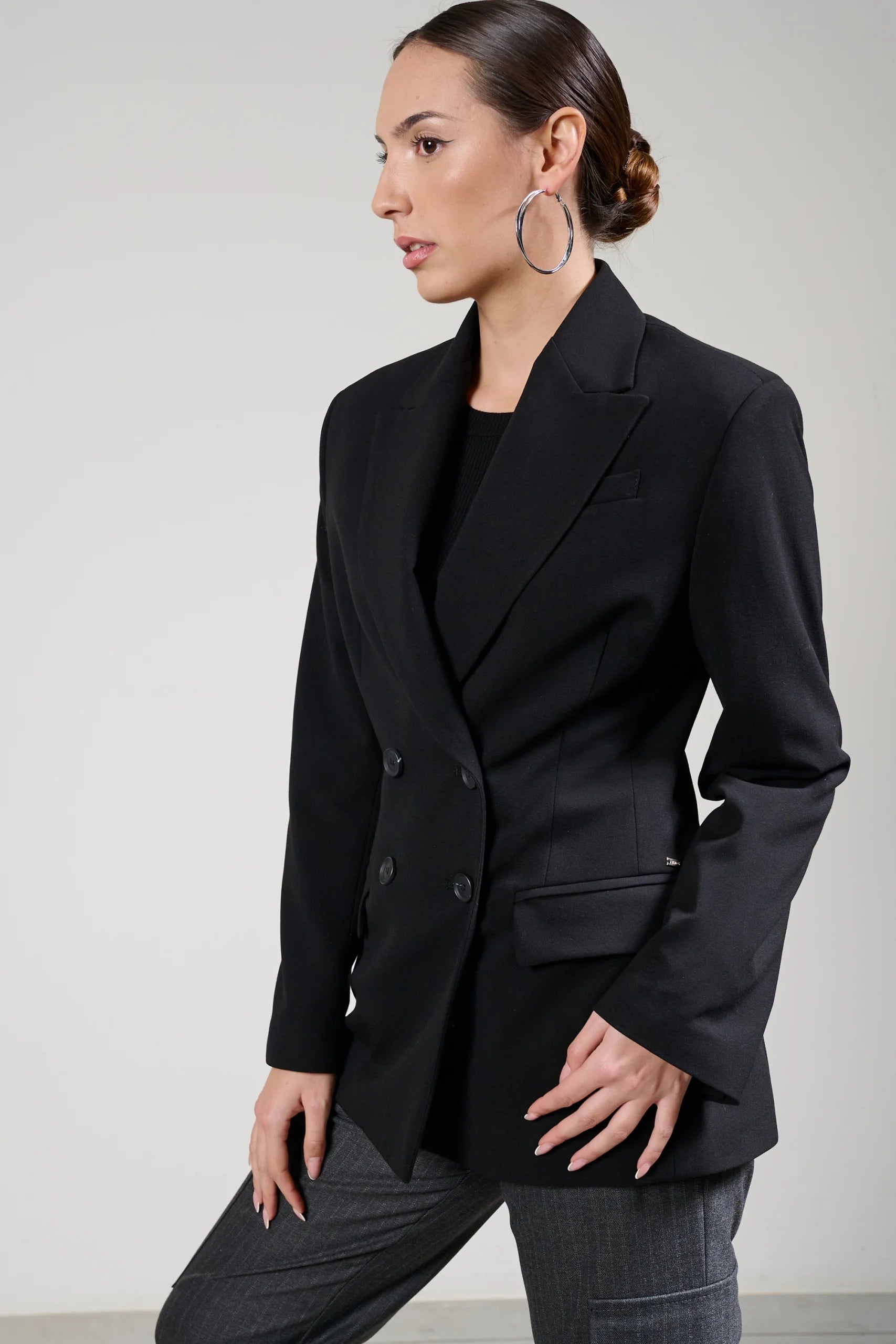 Blazer doppiopetto con spalle over