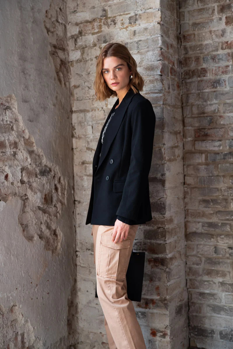Blazer doppiopetto con spalle over