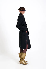 Cappotto a vestaglia con spacchi