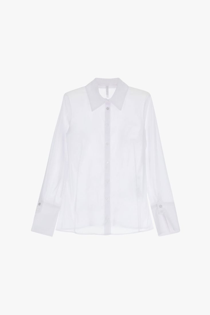 Camicia con colletto classico e polsini dettaglio