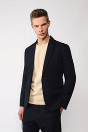 Giacca monopetto blu navy