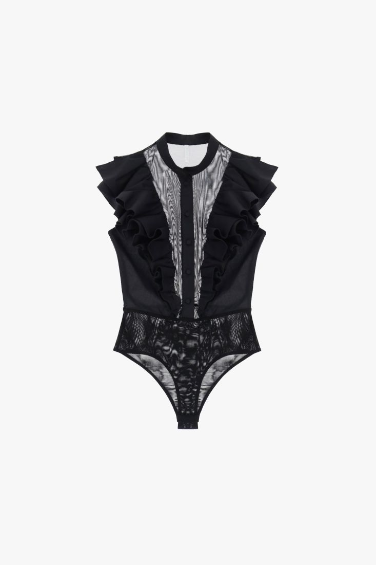 Body effetto trasparenza con ruches