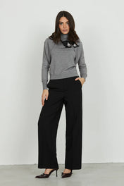 PANTALONE VITA ALTA CON ELASTICO