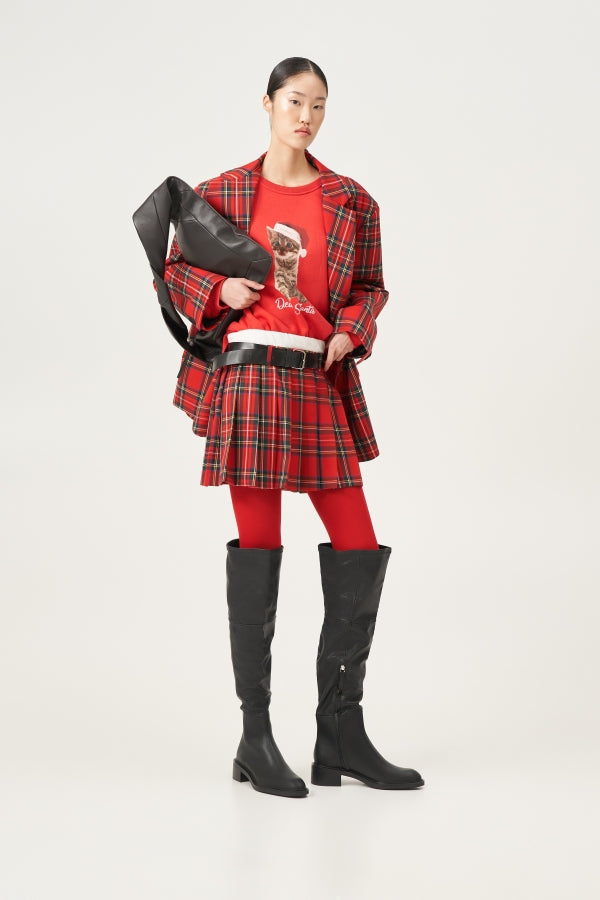GONNA TARTAN PLISSE