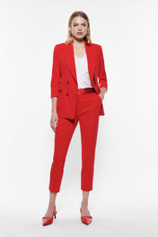 PANTALONE A SIGARETTA ROSSO