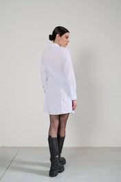 Camicia lunga in popeline di cotone
