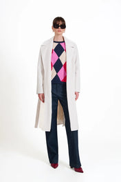 Cappotto a vestaglia con spacchi