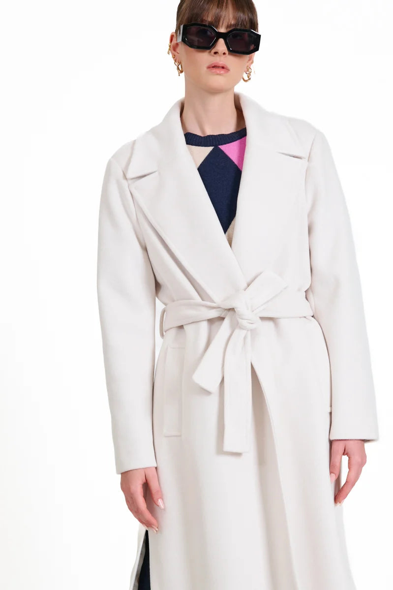 Cappotto a vestaglia con spacchi
