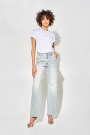 T-shirt a manica corta con collo tondo