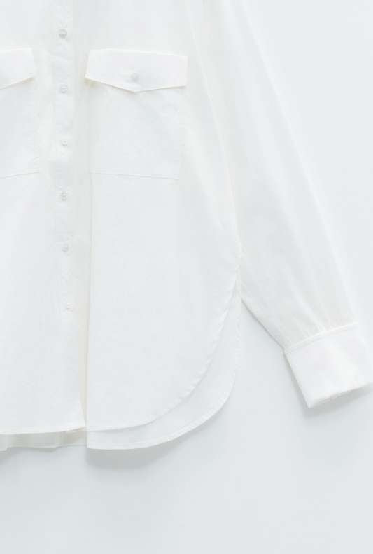 CAMICIA OVER CON TASCHE