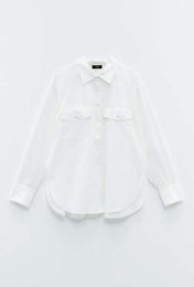 CAMICIA OVER CON TASCHE