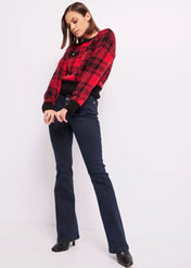 Jeans flare a vita alta