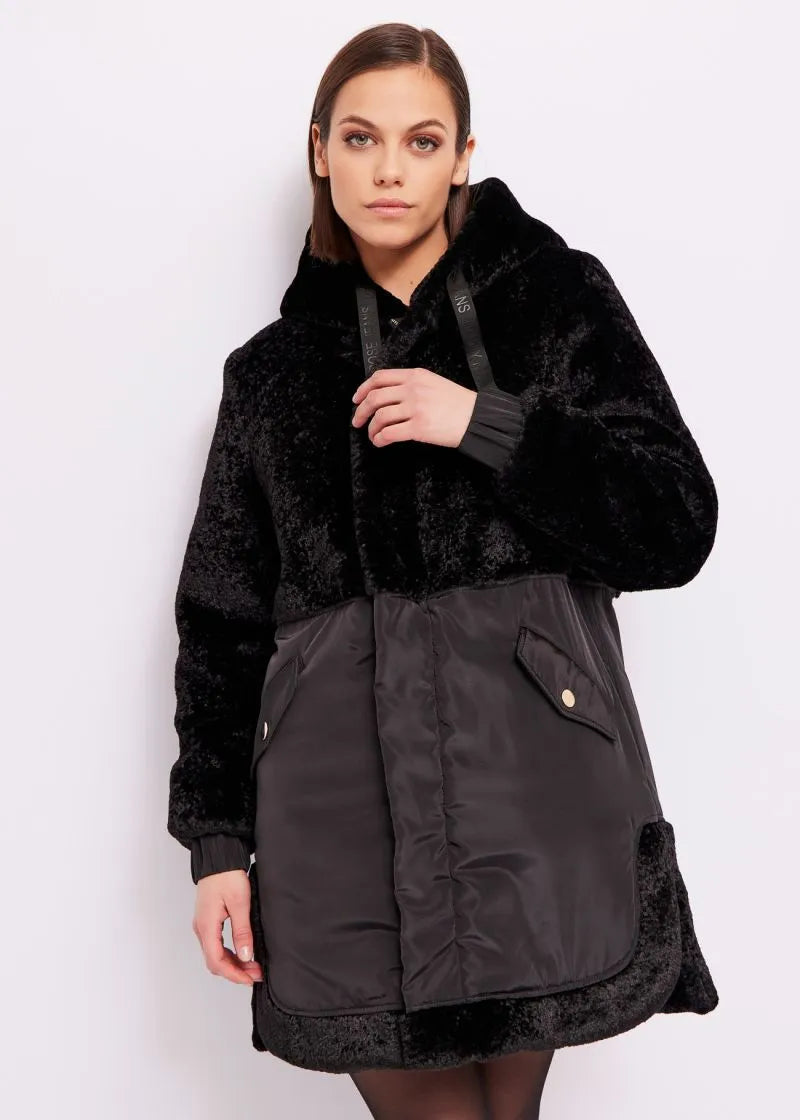Parka in nylon e teddy