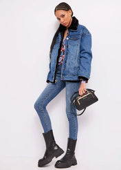 BLUSA STAMPATA IN RASO