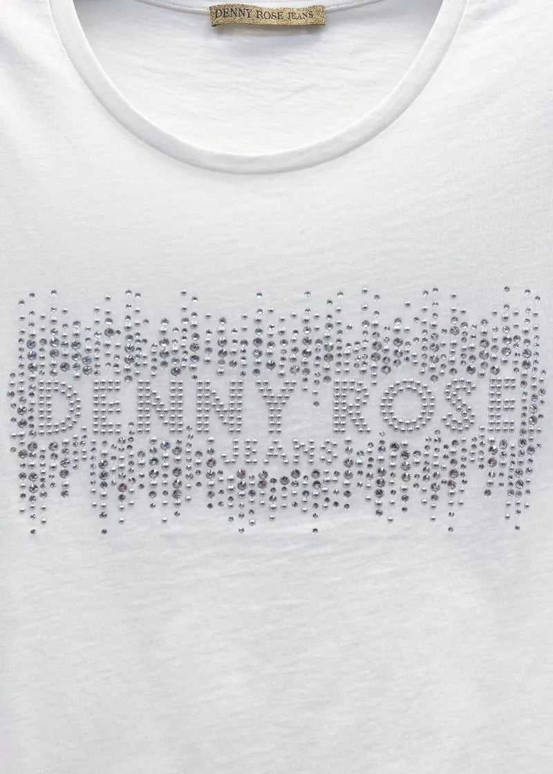 Tshirt con logo e strass