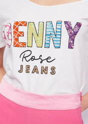 Tshirt con lavorazione di strass