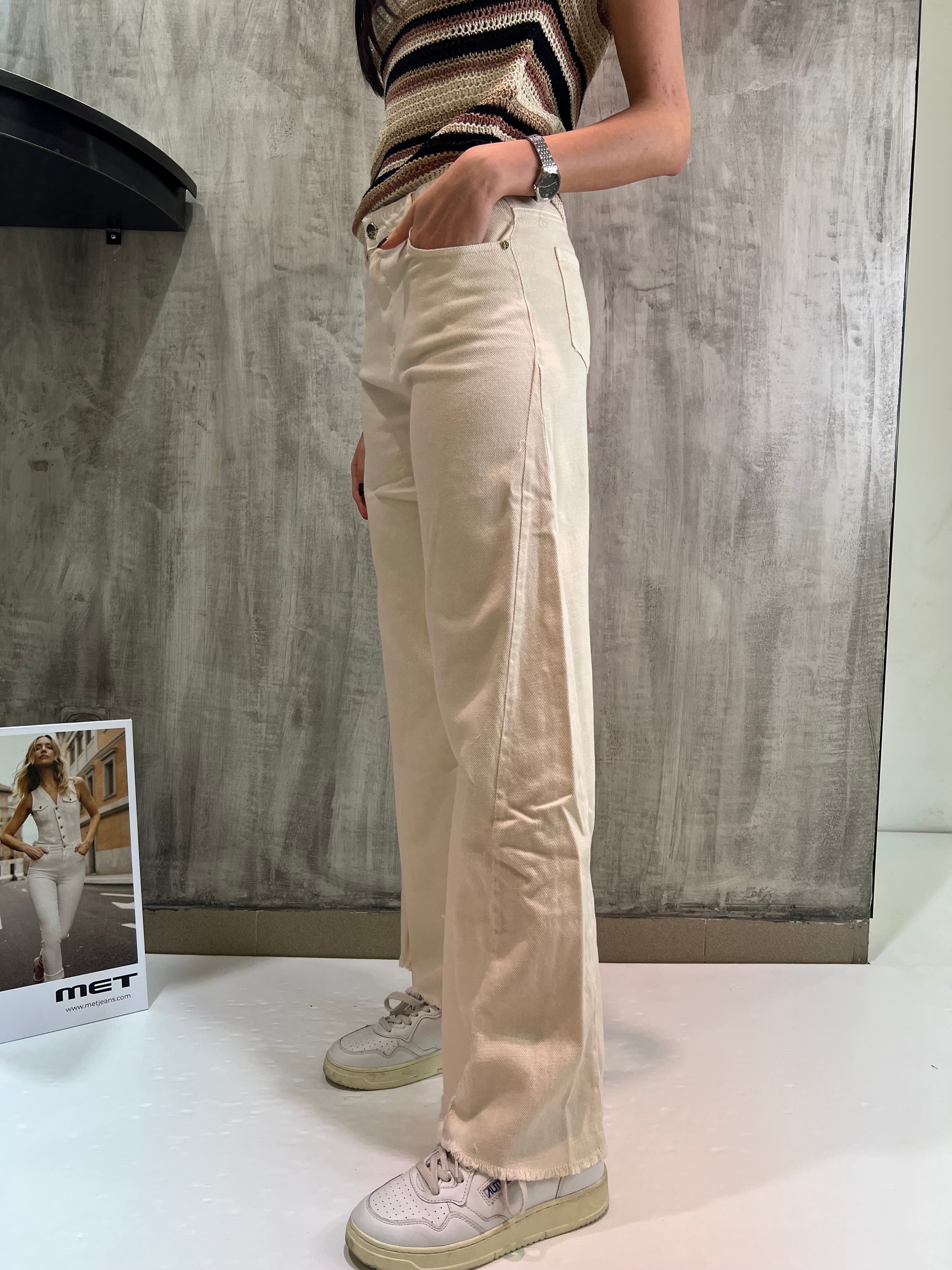 Pantalone in viscosa e Lino