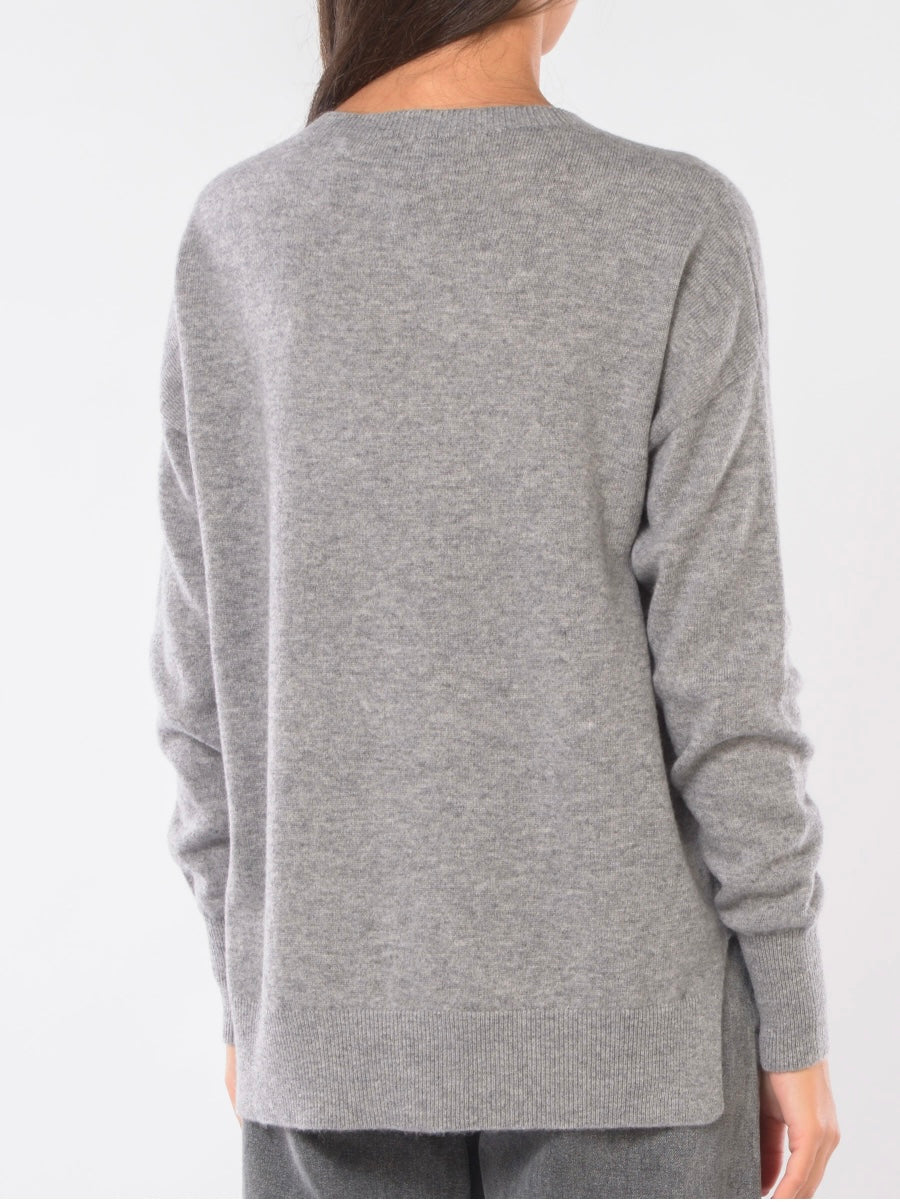 MAGLIA IN LANA CON SPACCHI