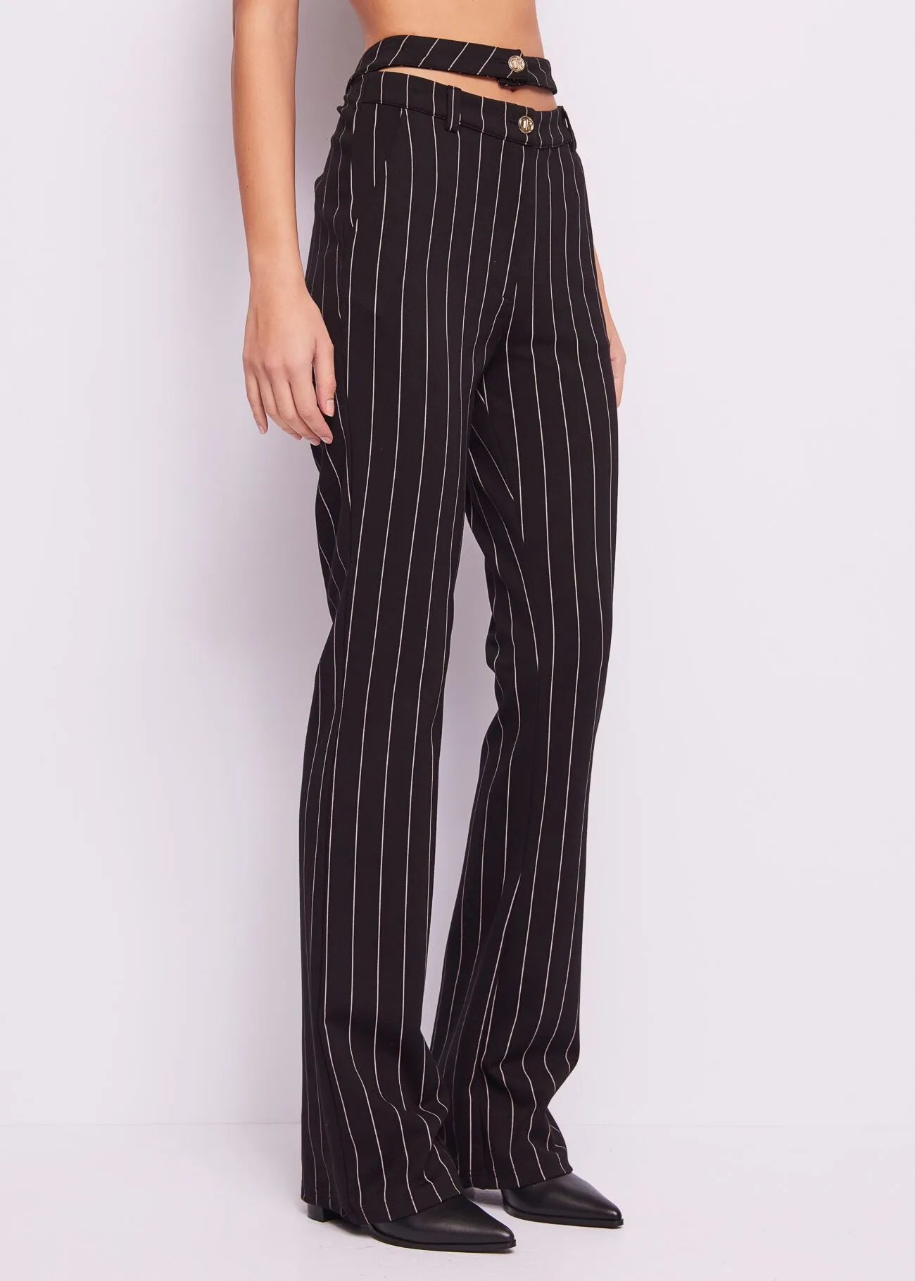 PANTALONI NERI GESSATI