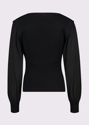 MAGLIA A COSTINE MANICHE VELATE