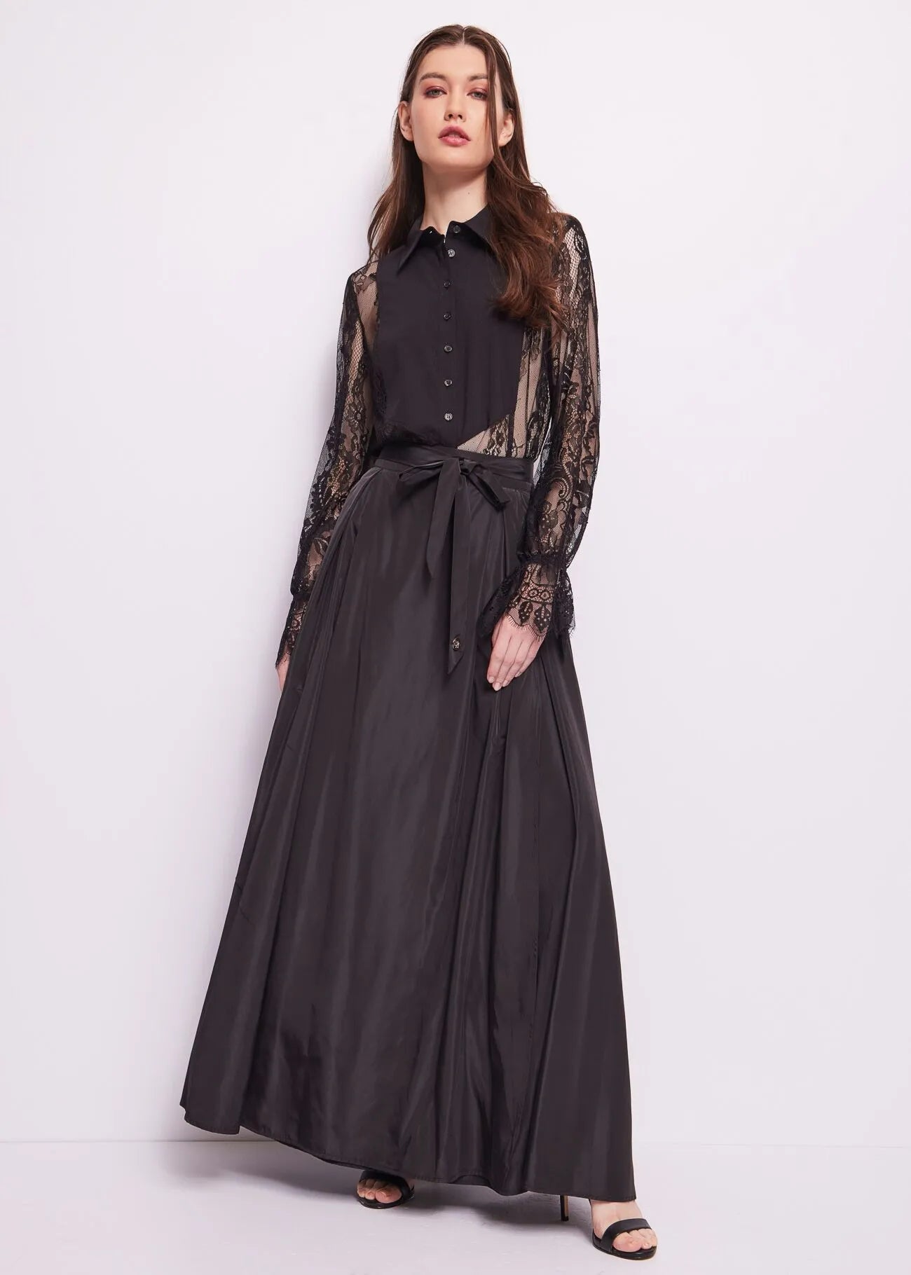 GONNA LUNGA IN TAFFETA