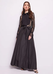 GONNA LUNGA IN TAFFETA