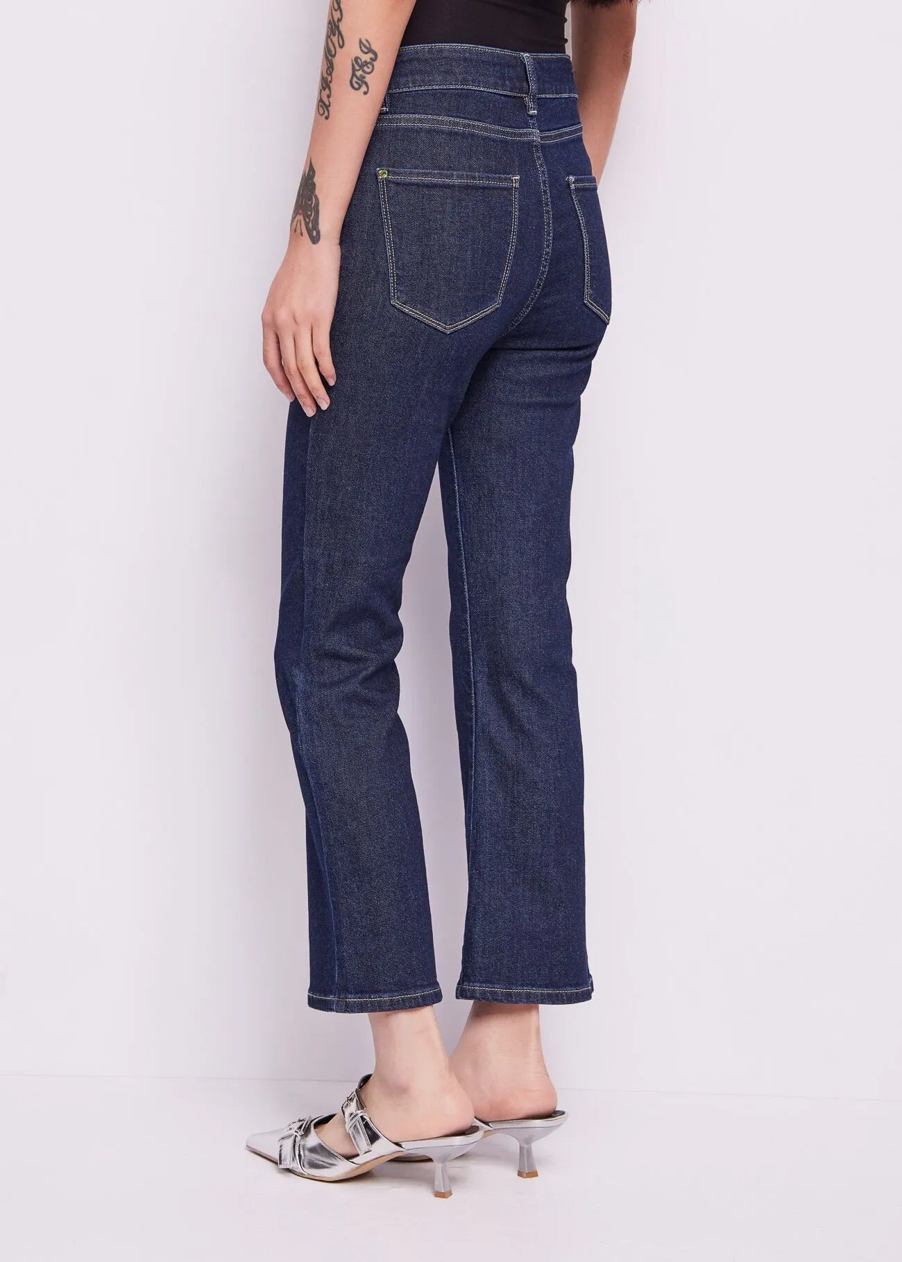 JEANS FLARE IN MISTO COTONE