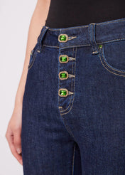 JEANS FLARE IN MISTO COTONE