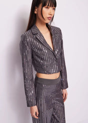 BLAZER CORTO CON PAILLETTES