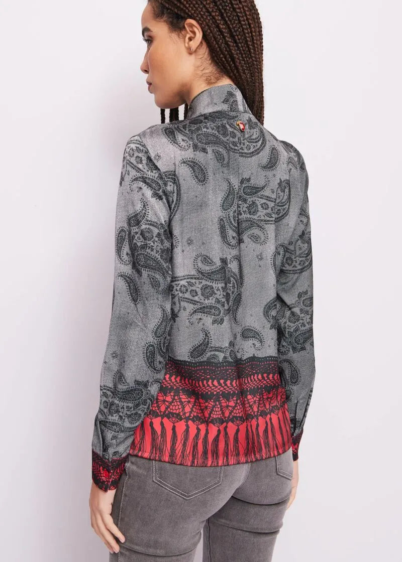 CAMICIA IN RASO STAMPATO