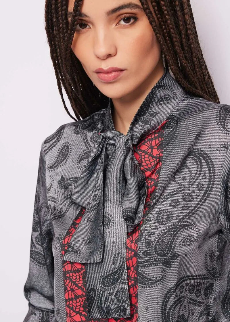 CAMICIA IN RASO STAMPATO