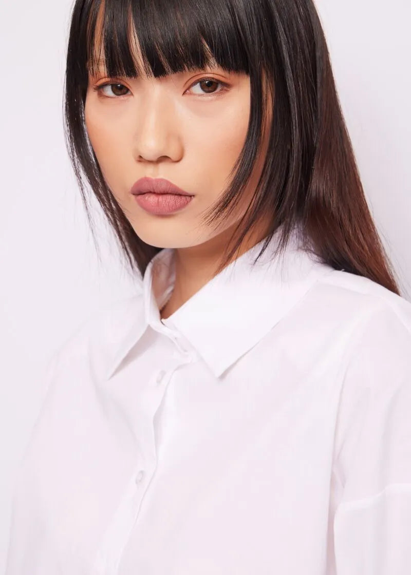 CAMICIA CROP IN COTONE