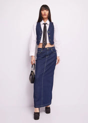 CAMICIA CROP IN COTONE