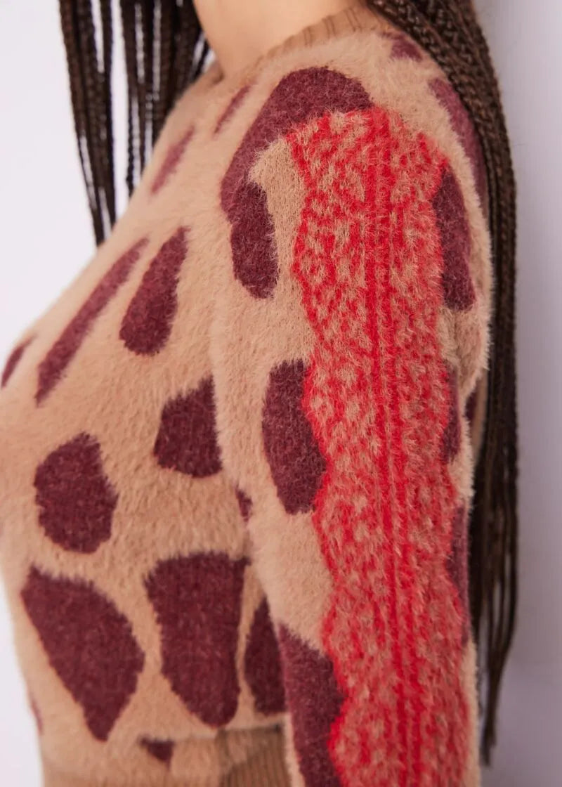 MAGLIA ANIMALIER JACQUARD
