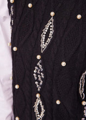 GILET IN MAGLIA CON STRASS