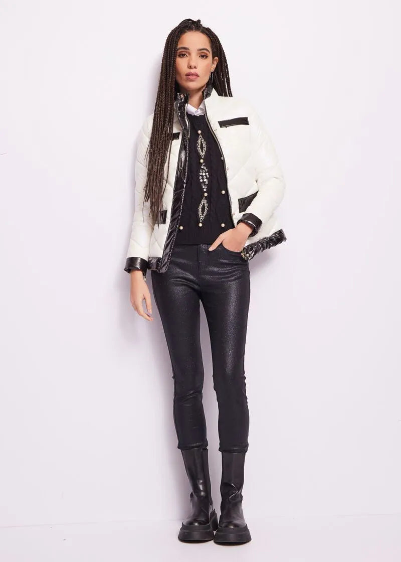 GILET IN MAGLIA CON STRASS