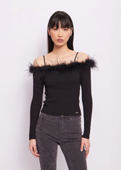 MAGLIA CON PIUME