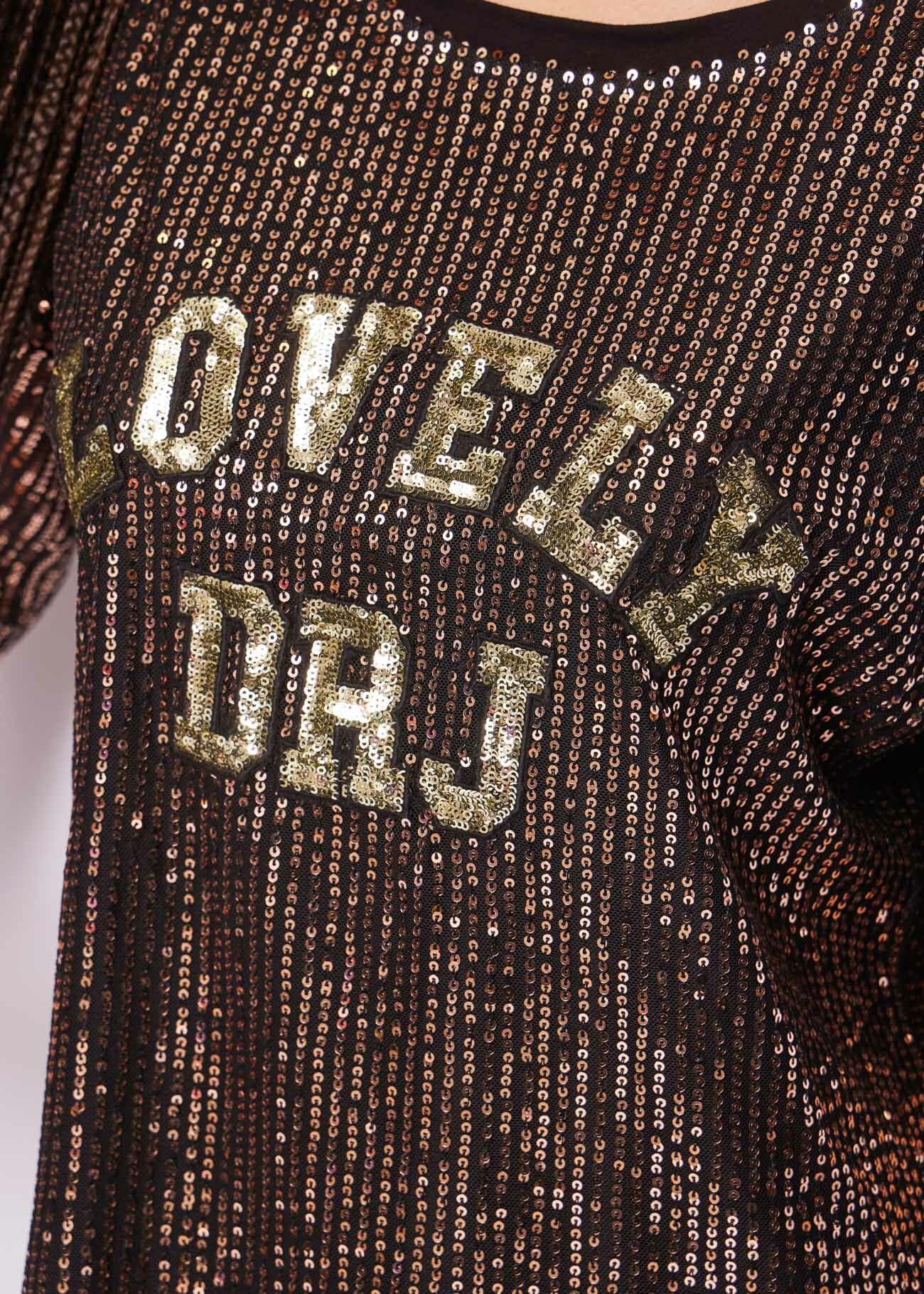 TSHIRT IN TULLE CON PAILLETTES