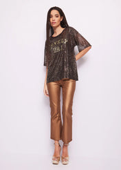 TSHIRT IN TULLE CON PAILLETTES
