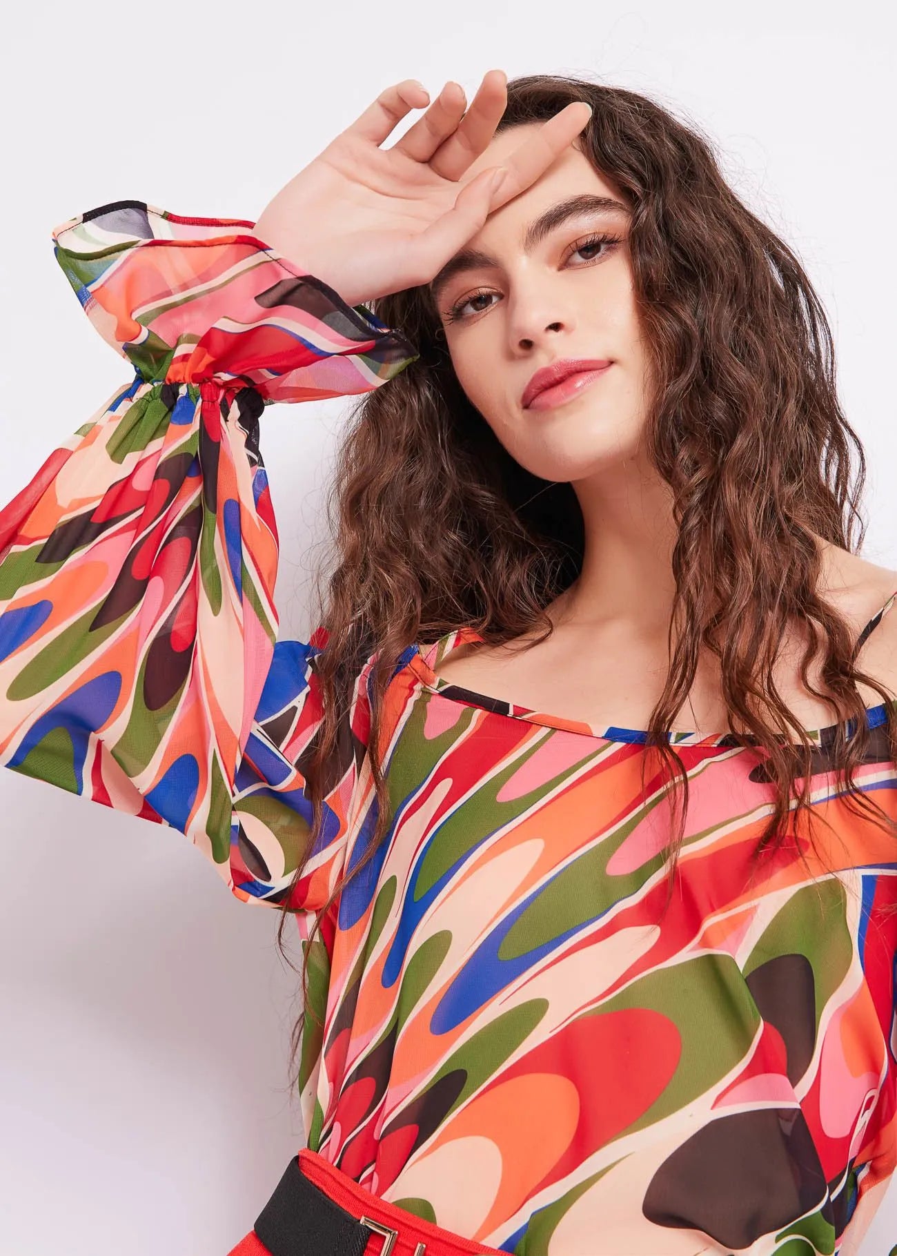 Blusa in georgette stampata