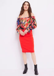 Blusa in georgette stampata