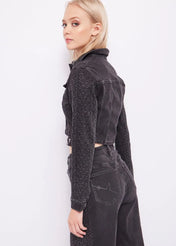Giacca in denim con strass