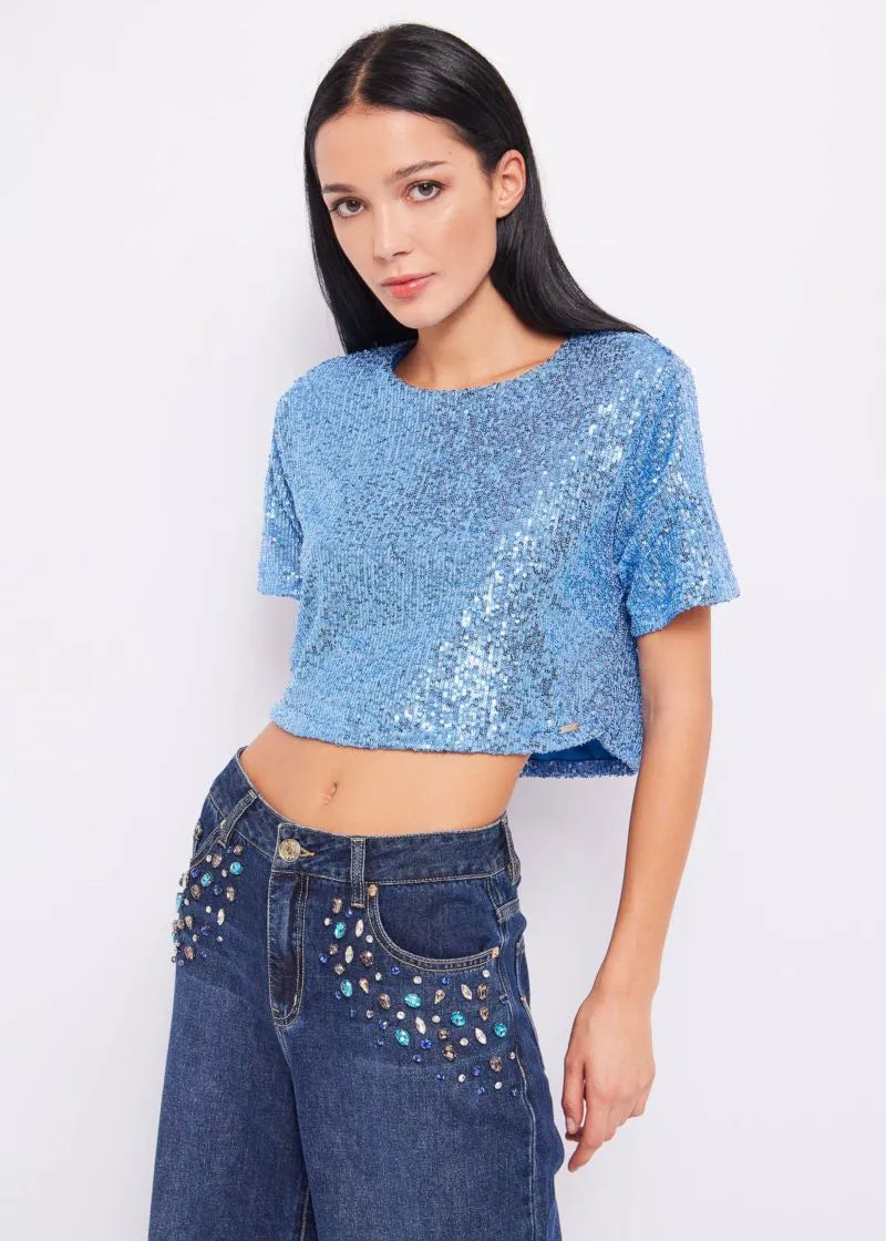 Top full paillettes