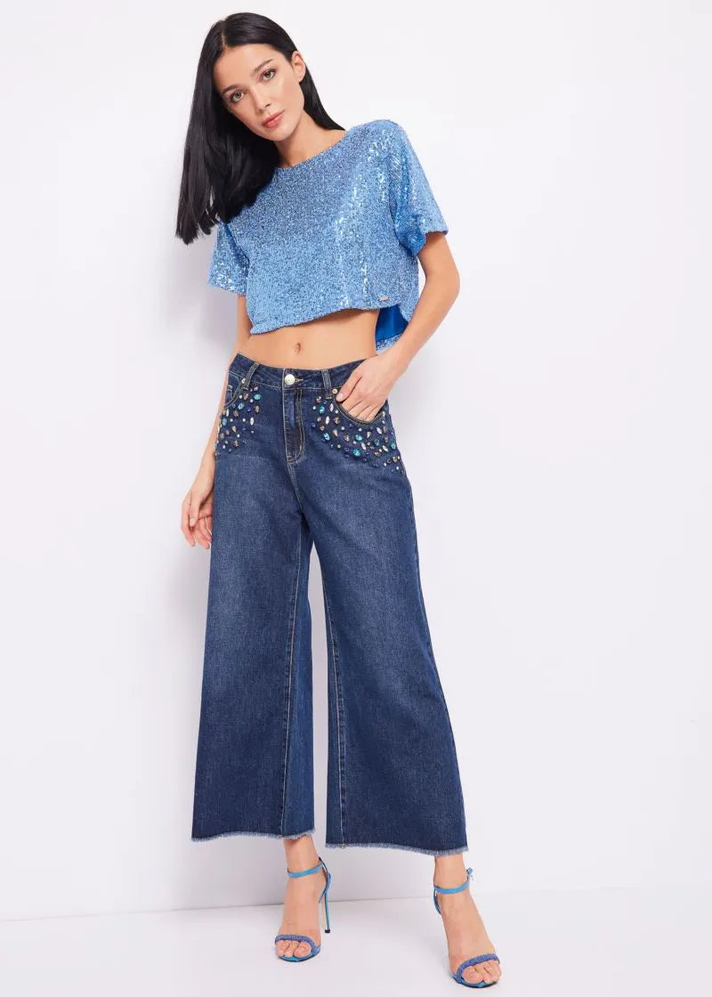 Top full paillettes
