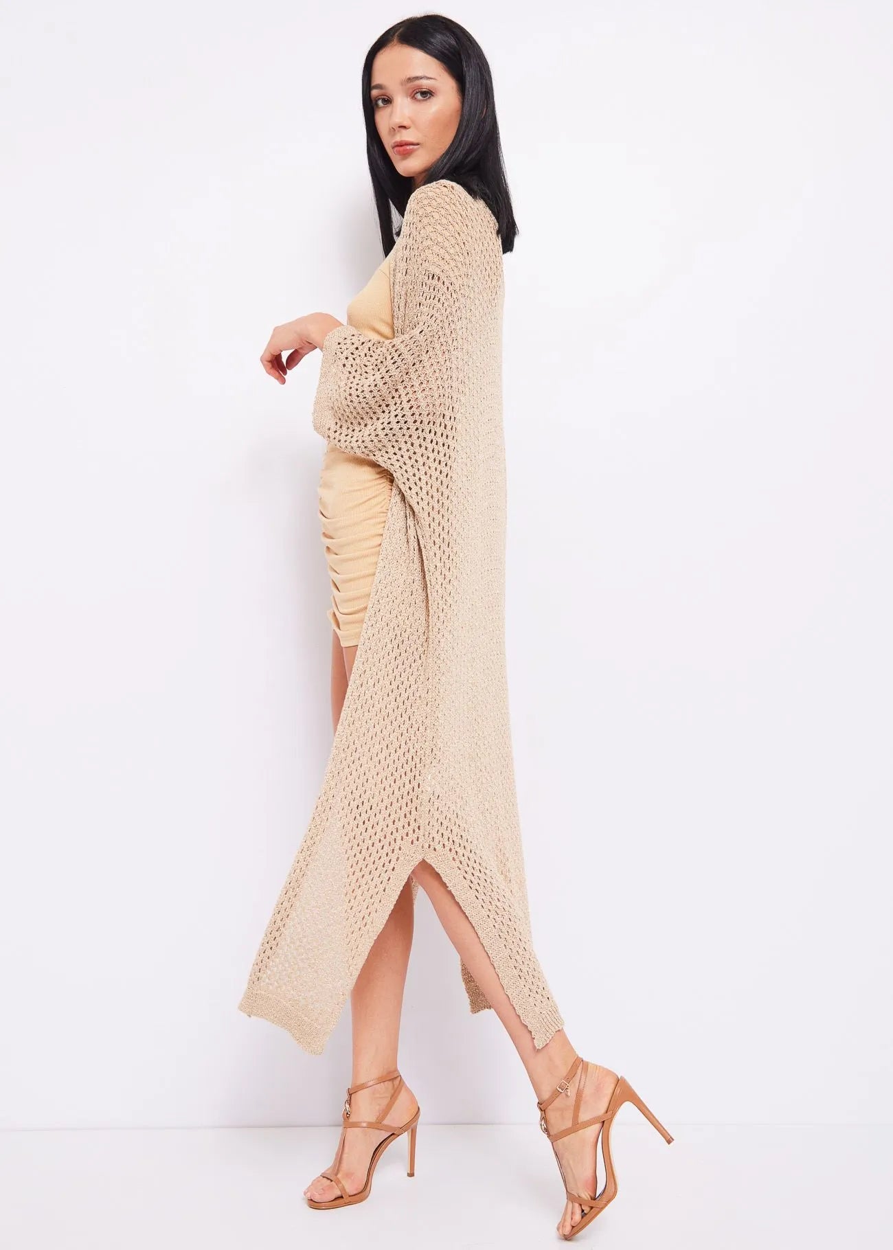 Cardigan in filato lurex