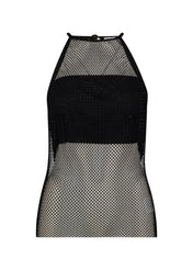 Top in microrete con strass
